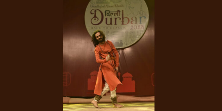 Kathak exponent Akshay Dutta performs during Sufi Raqs production at Dilli Durbar's day 2