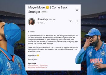 No Monday Blues for Marketing Moves employees after India lost in the World Cup, receive 1 day off for mental well-being!