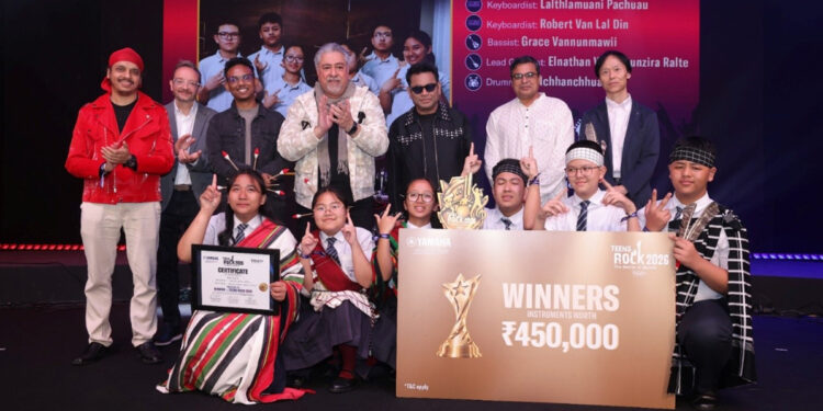 Neuhof School Band from Mizoram wins Yamaha Teens Rock 2026 Grand Finale, celebrating India's emerging young music talent.